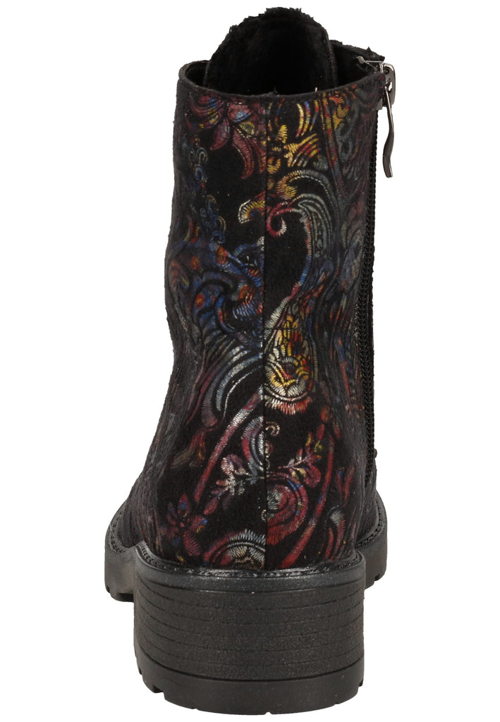 ara Stiefelette Lederimitat Schwarz Multi - surf4shoes