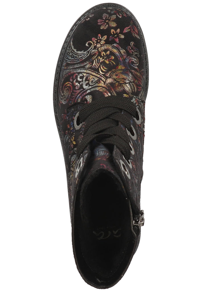 ara Stiefelette Lederimitat Schwarz Multi - surf4shoes