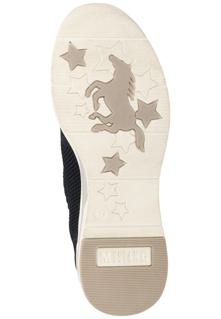 Mustang Halbschuhe Lederimitat/Textil Navy - surf4shoes