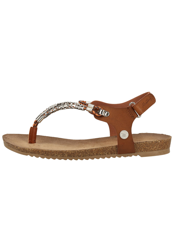 Mustang Sandalen Lederimitat Braun - surf4shoes