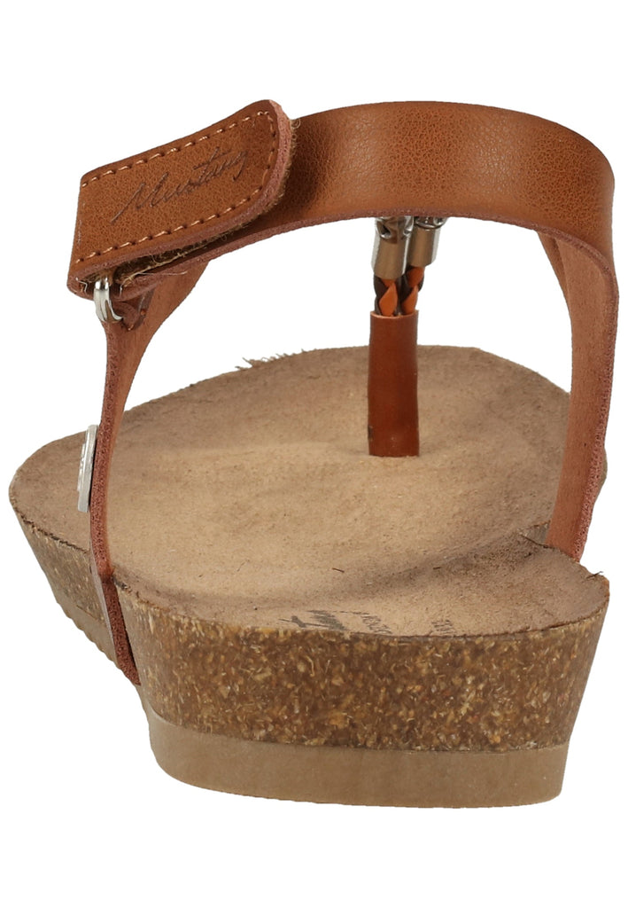 Mustang Sandalen Lederimitat Braun - surf4shoes