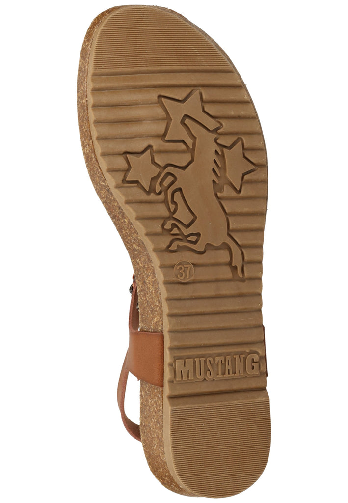 Mustang Sandalen Lederimitat Braun - surf4shoes
