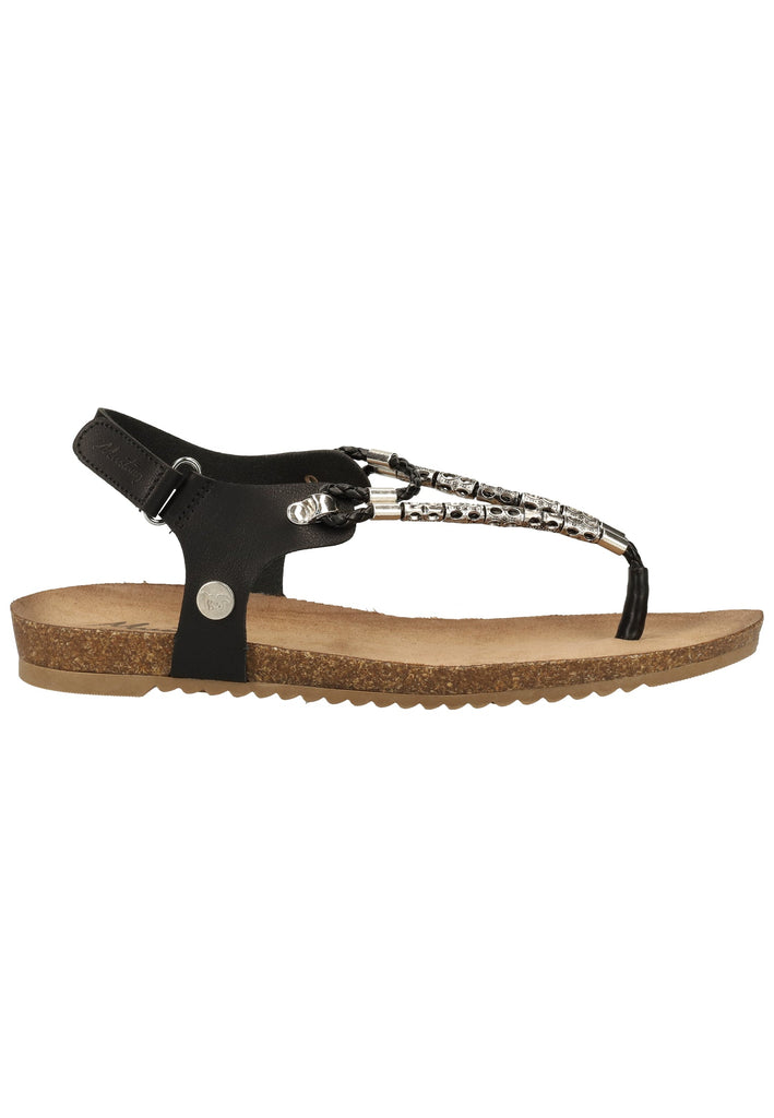 Mustang Sandalen Lederimitat Schwarz - surf4shoes