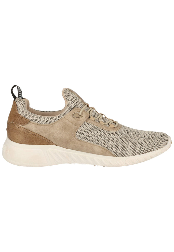 Mustang Halbschuhe Lederimitat/Textil Taupe - surf4shoes