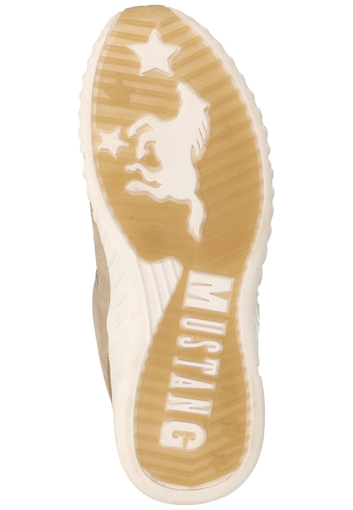 Mustang Halbschuhe Lederimitat/Textil Taupe - surf4shoes