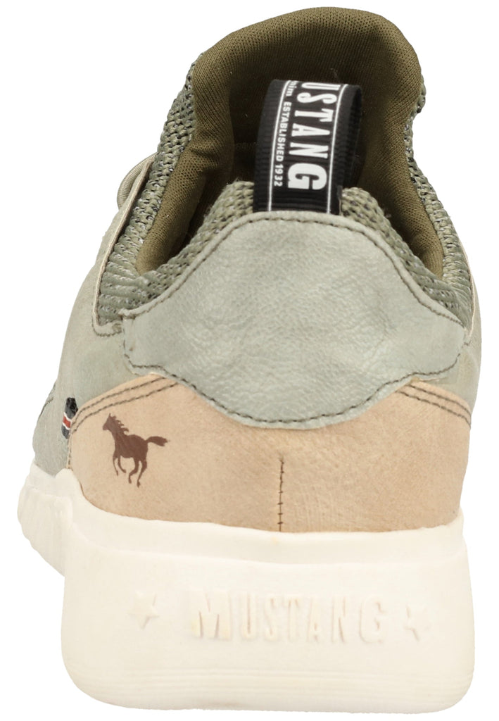 Mustang Halbschuhe Lederimitat/Textil Dunkelgrün - surf4shoes