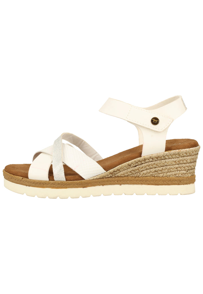 Mustang Sandalen Lederimitat Weiß - surf4shoes