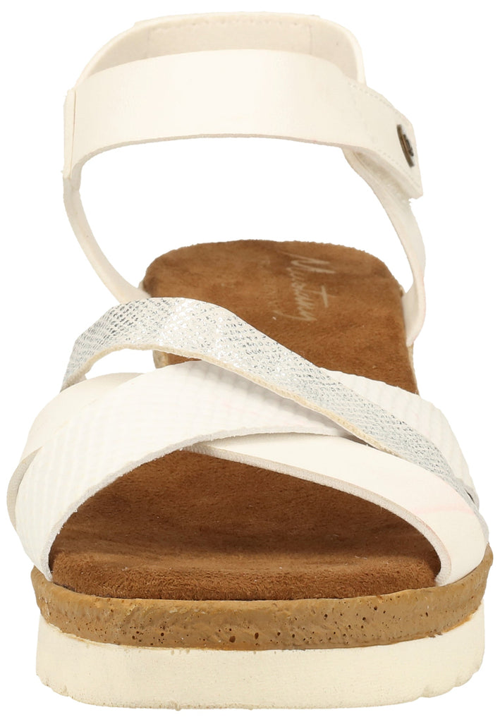 Mustang Sandalen Lederimitat Weiß - surf4shoes