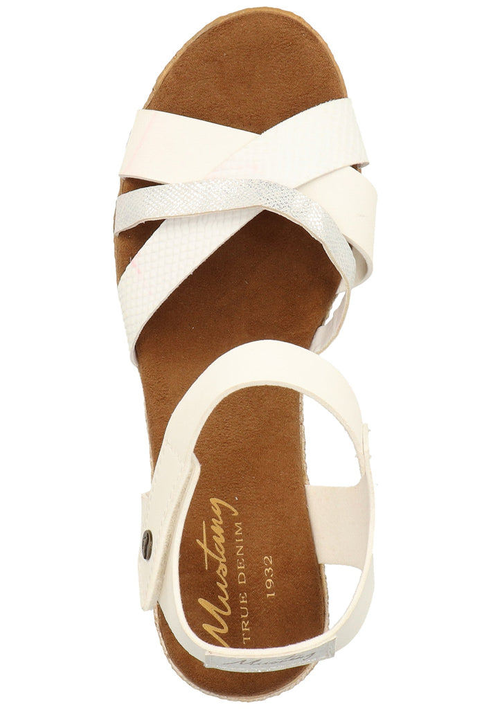 Mustang Sandalen Lederimitat Weiß - surf4shoes