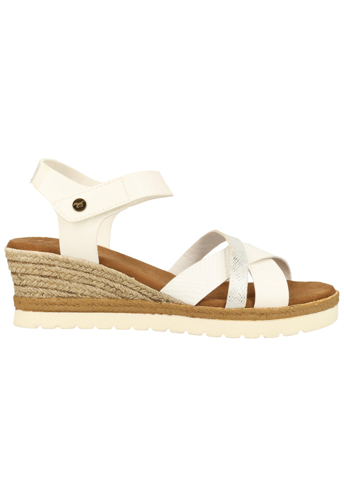 Mustang Sandalen Lederimitat Weiß - surf4shoes