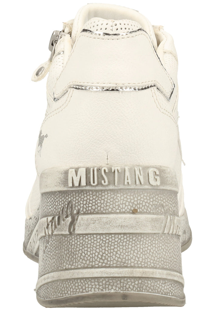 Mustang Halbschuhe Lederimitat Weiß - surf4shoes