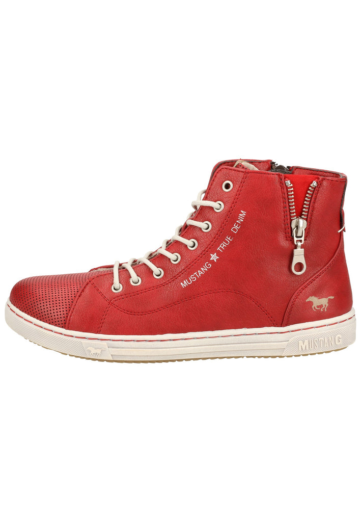 Mustang Sneaker Lederimitat/Textil Rot - surf4shoes