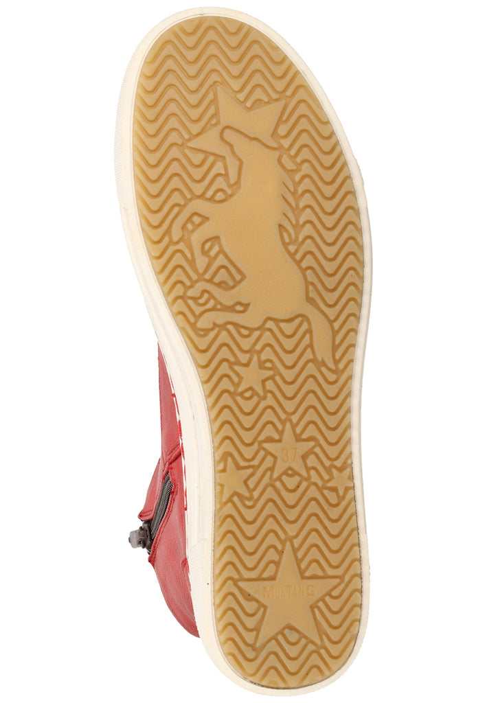 Mustang Sneaker Lederimitat/Textil Rot - surf4shoes