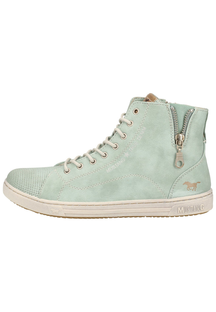 Mustang Sneaker Lederimitat/Textil mint - surf4shoes