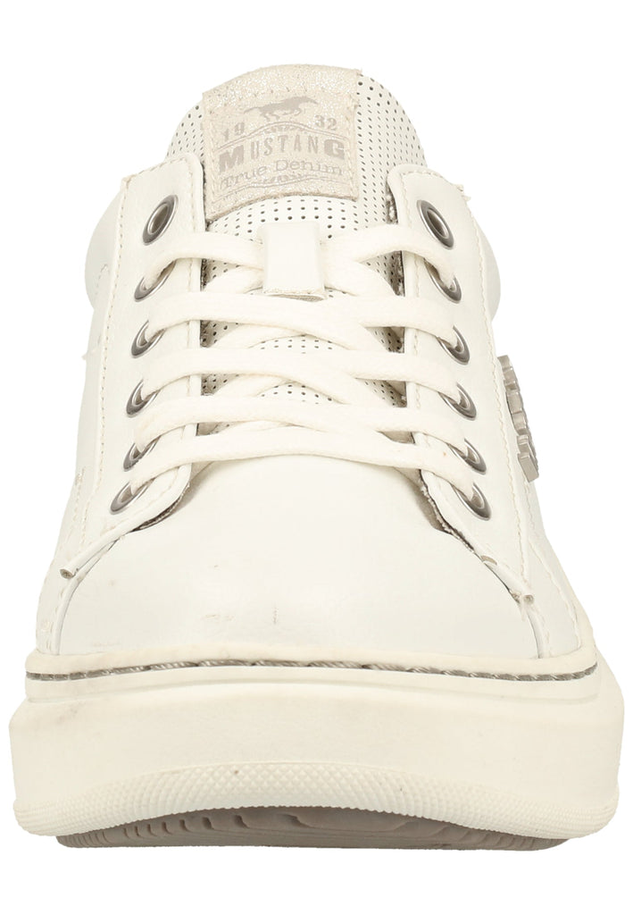 Mustang Halbschuhe Lederimitat/Textil Weiß - surf4shoes
