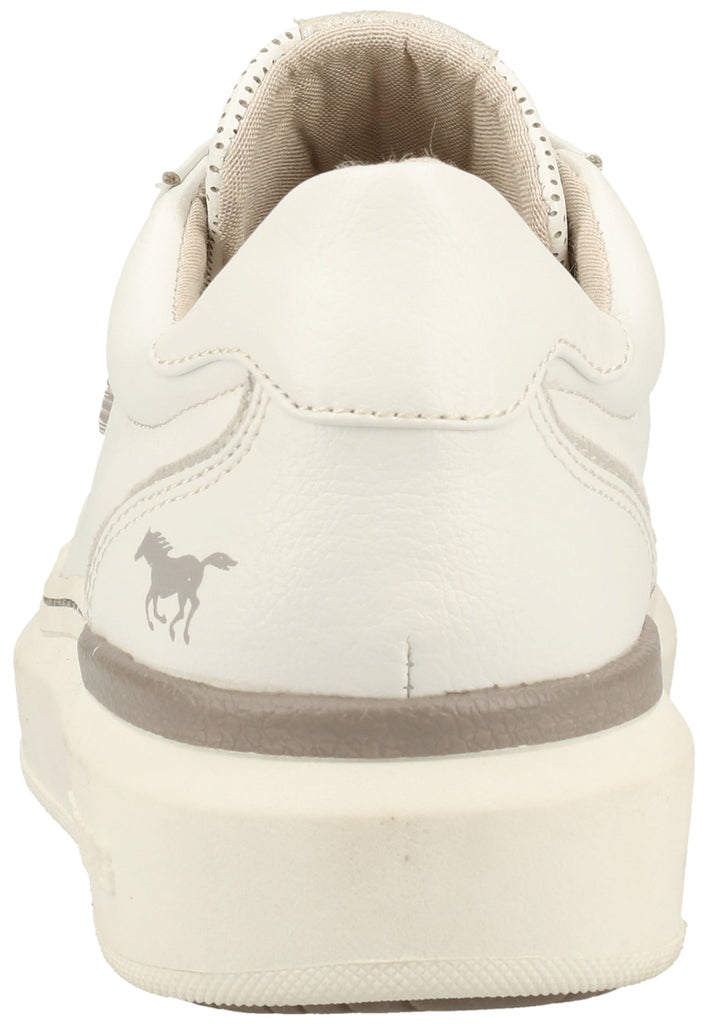 Mustang Halbschuhe Lederimitat/Textil Weiß - surf4shoes