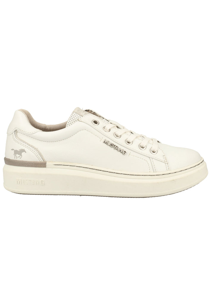Mustang Halbschuhe Lederimitat/Textil Weiß - surf4shoes