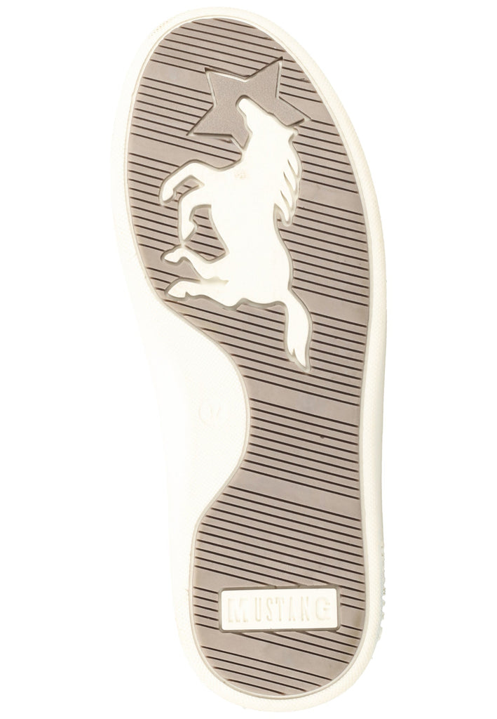 Mustang Sneaker Lederimitat Weiß/Silber - surf4shoes