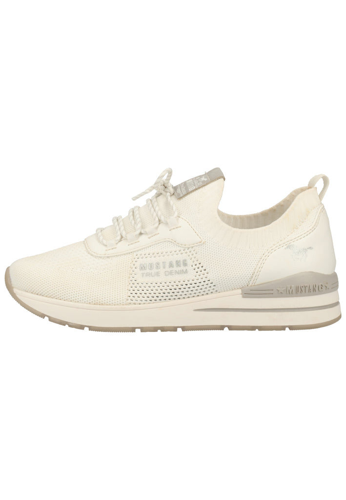 Mustang Halbschuhe Lederimitat/Textil Weiß - surf4shoes