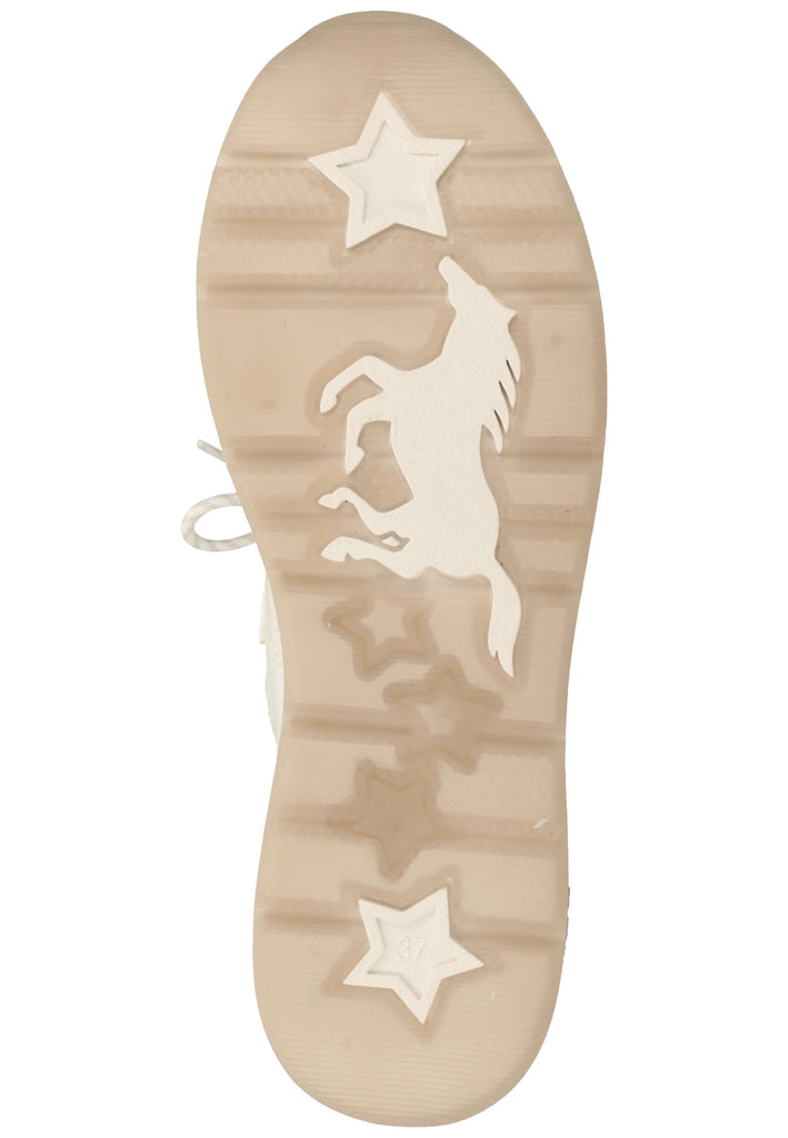 Mustang Halbschuhe Lederimitat/Textil Weiß - surf4shoes