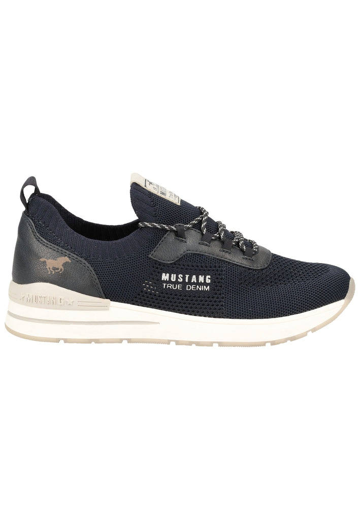 Mustang Halbschuhe Lederimitat/Textil Navy - surf4shoes