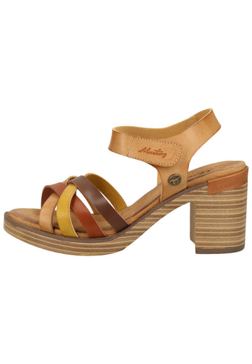 Mustang Sandalen Lederimitat Natur - surf4shoes