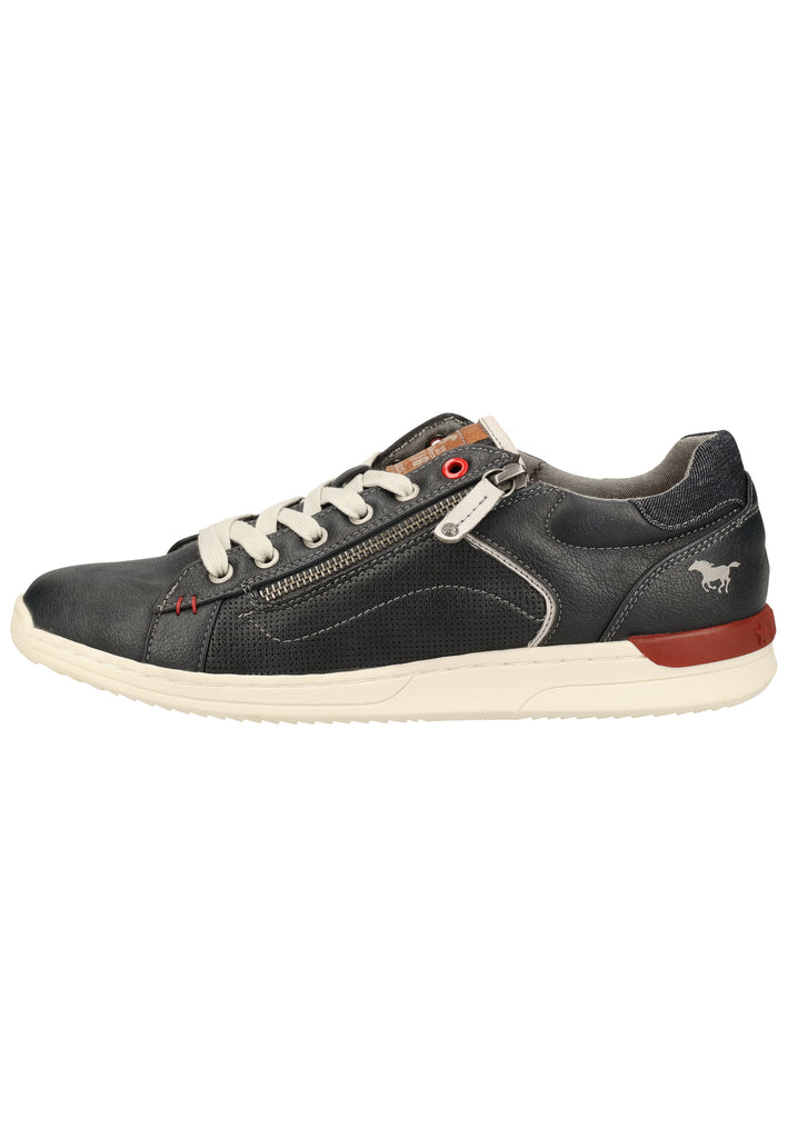 Mustang Halbschuhe Lederimitat/Textil Navy - surf4shoes