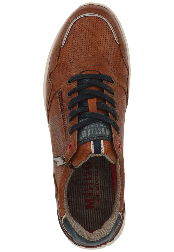 Mustang Sneaker Lederimitat Cognac - surf4shoes