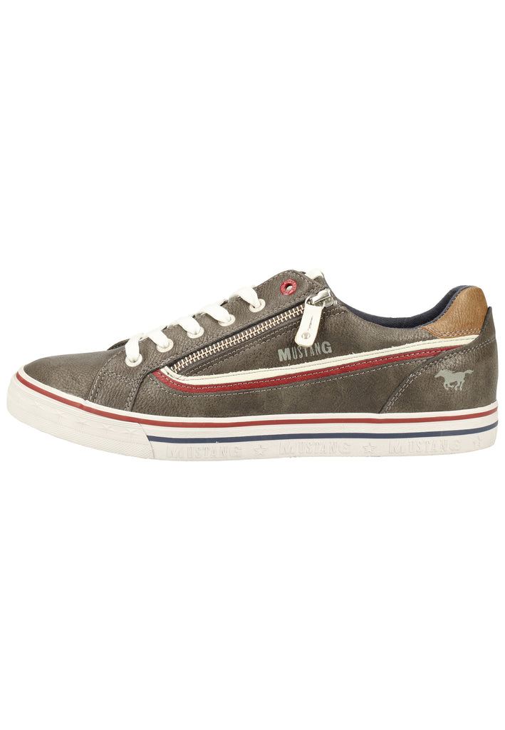 Mustang Halbschuhe Lederimitat Dunkelgrau - surf4shoes