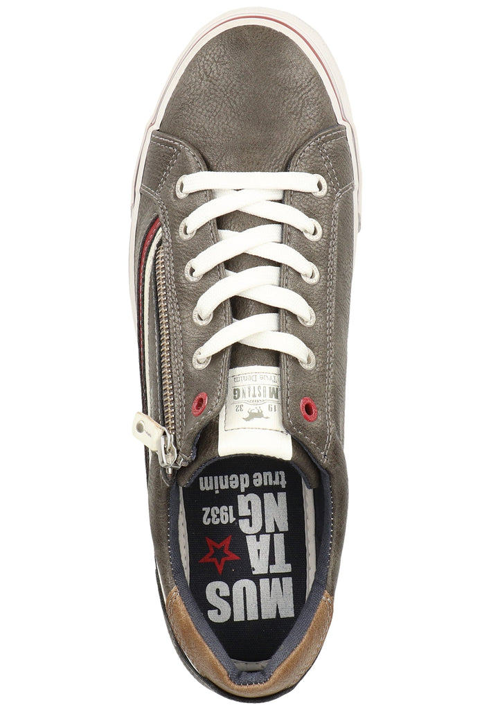 Mustang Halbschuhe Lederimitat Dunkelgrau - surf4shoes
