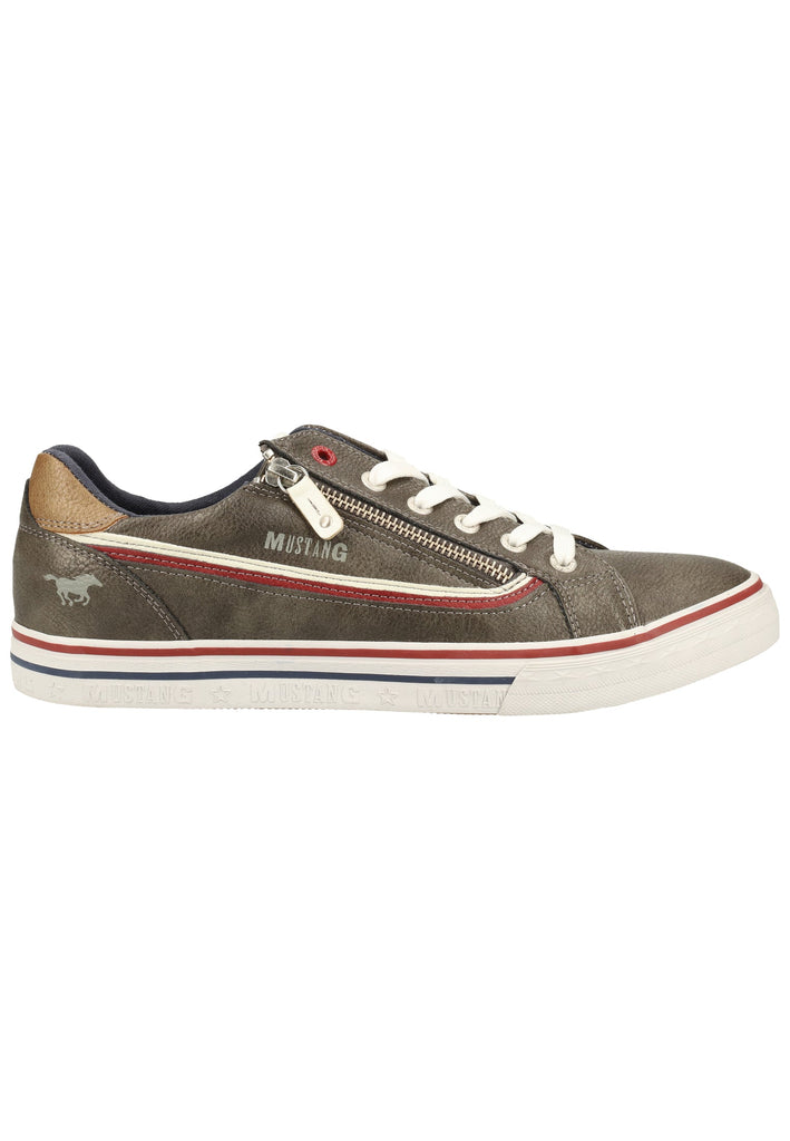 Mustang Halbschuhe Lederimitat Dunkelgrau - surf4shoes