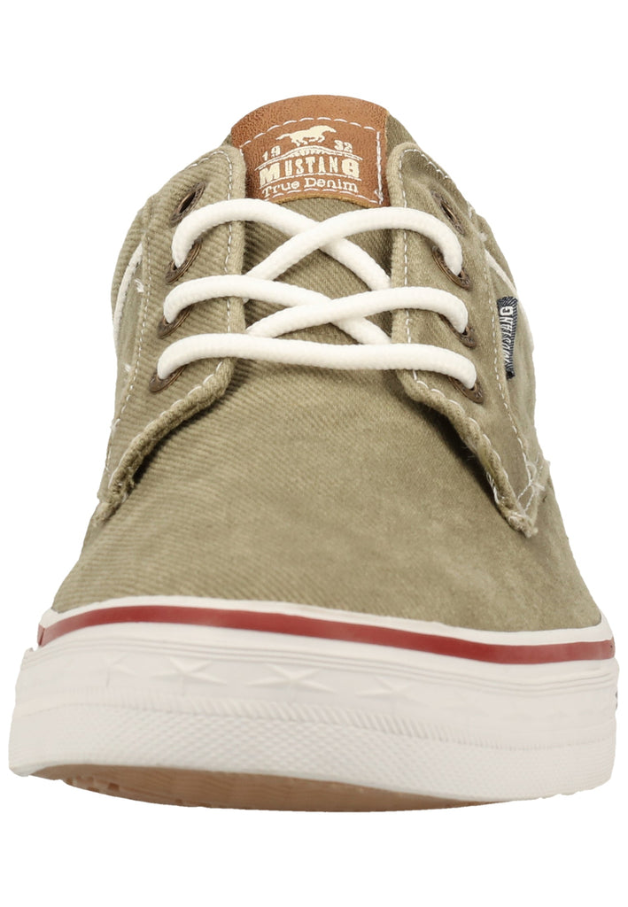 Mustang Halbschuhe Lederimitat/Textil Khaki - surf4shoes