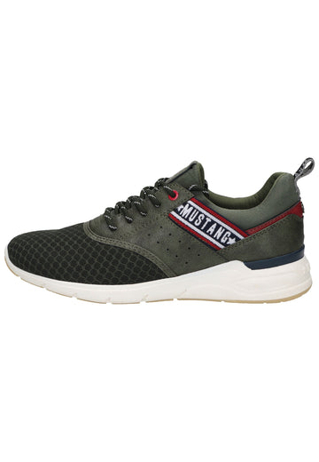 Mustang Sneaker Lederimitat/Textil Oliv - surf4shoes