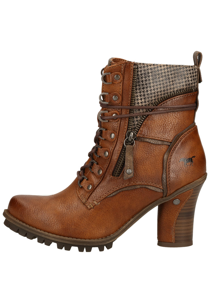 Mustang Stiefelette Lederimitat/Textil Cognac Warmfutter - surf4shoes