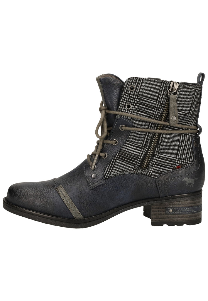 Mustang Stiefelette Lederimitat/Textil Navy - surf4shoes