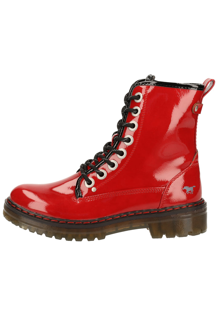 Mustang Stiefelette Lederimitat Rot - surf4shoes