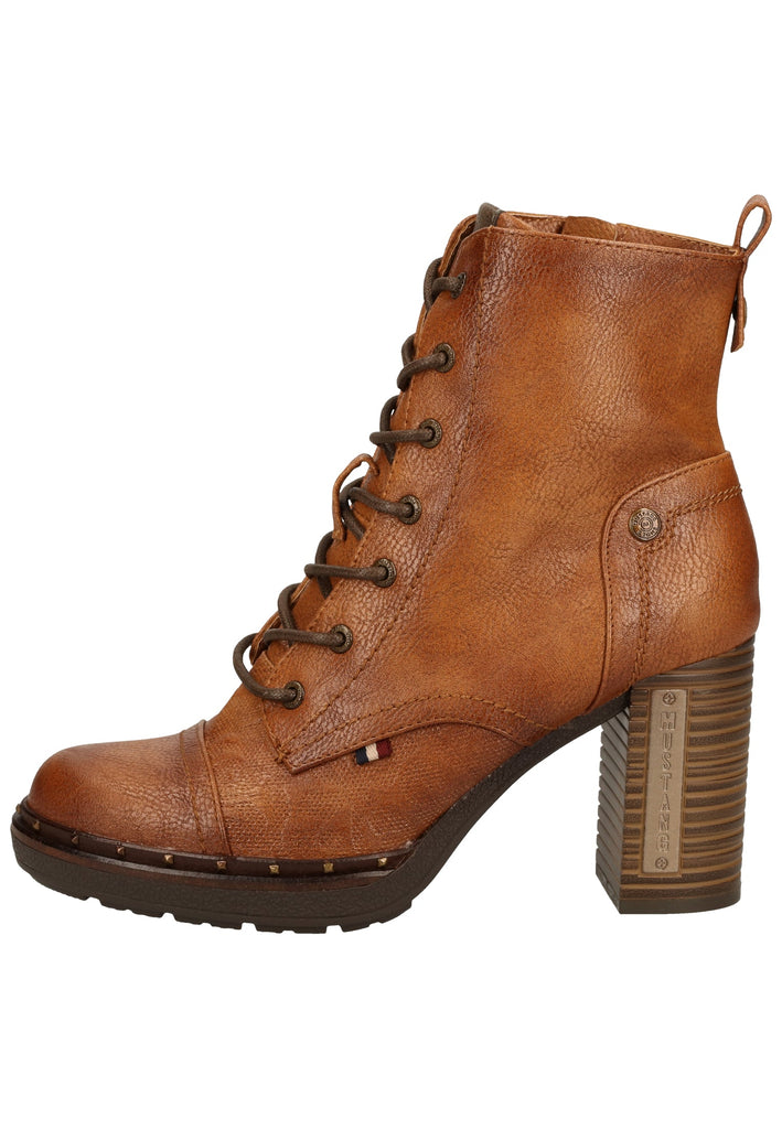 Mustang Stiefelette Lederimitat Cognac - surf4shoes