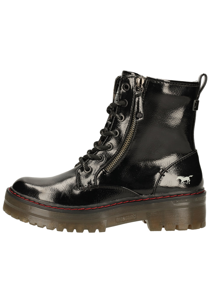 Mustang Stiefelette Lederimitat Schwarz - surf4shoes