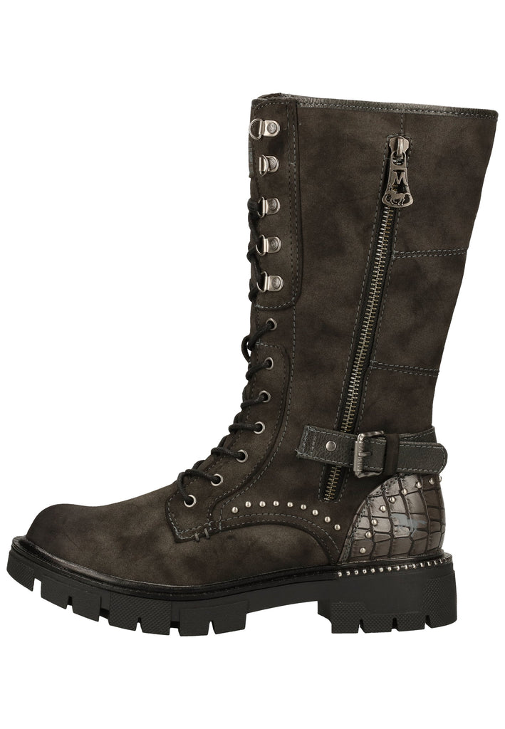 Mustang Stiefel Lederimitat Dunkelgrau - surf4shoes