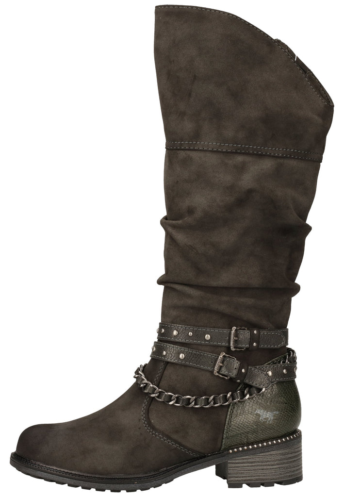Mustang Stiefel Lederimitat Dunkelgrau - surf4shoes
