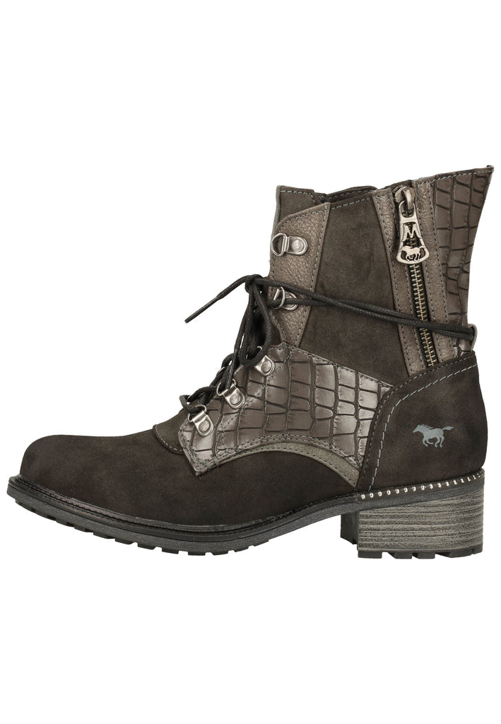 Mustang Stiefelette Lederimitat Dunkelgrau Warmfutter - surf4shoes