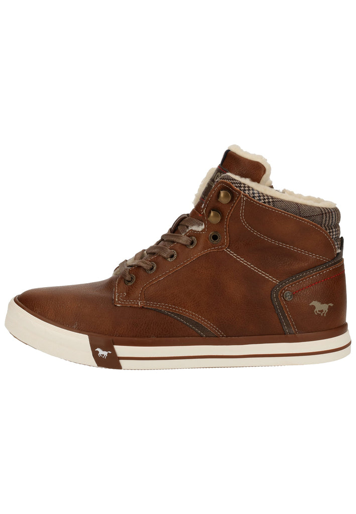 Mustang Sneaker Lederimitat Cognac Warmfutter - surf4shoes