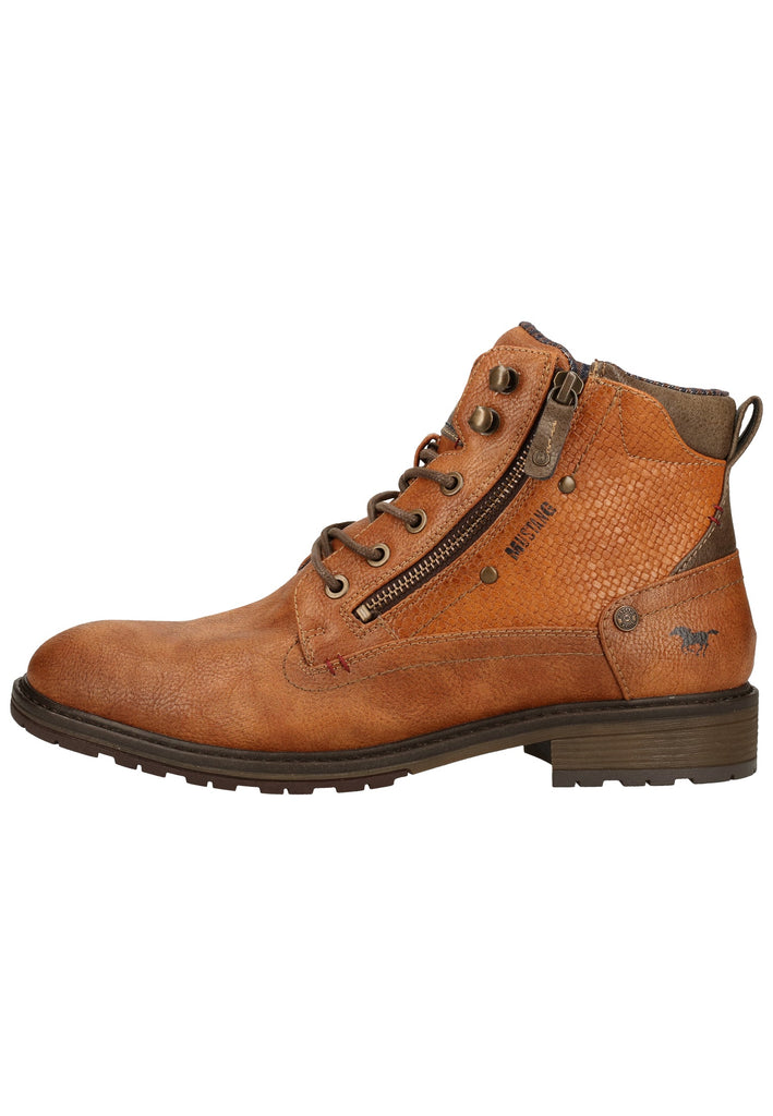 Mustang Stiefelette Lederimitat Kastanie - surf4shoes