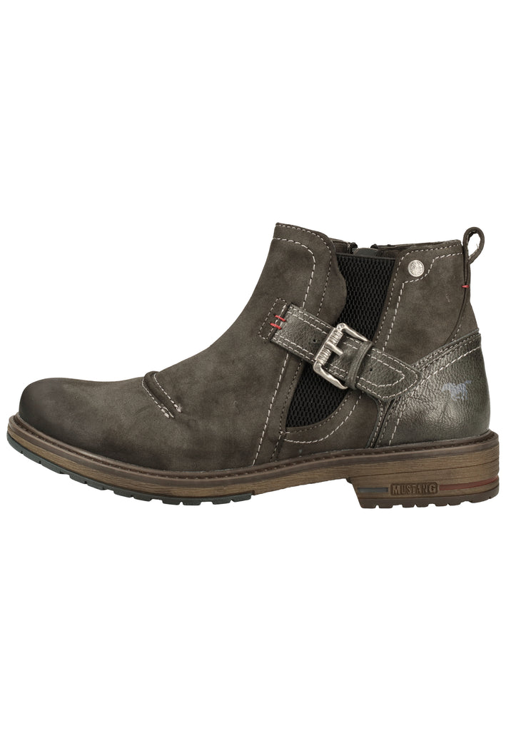 Mustang Stiefelette Lederimitat/Textil Dunkelgrau Warmfutter - surf4shoes