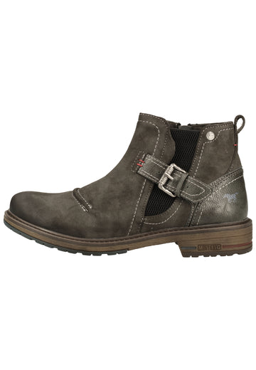Mustang Stiefelette Lederimitat/Textil Dunkelgrau Warmfutter - surf4shoes