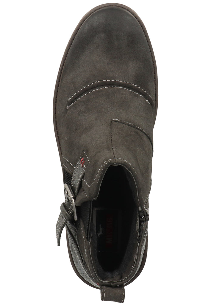 Mustang Stiefelette Lederimitat/Textil Dunkelgrau Warmfutter - surf4shoes