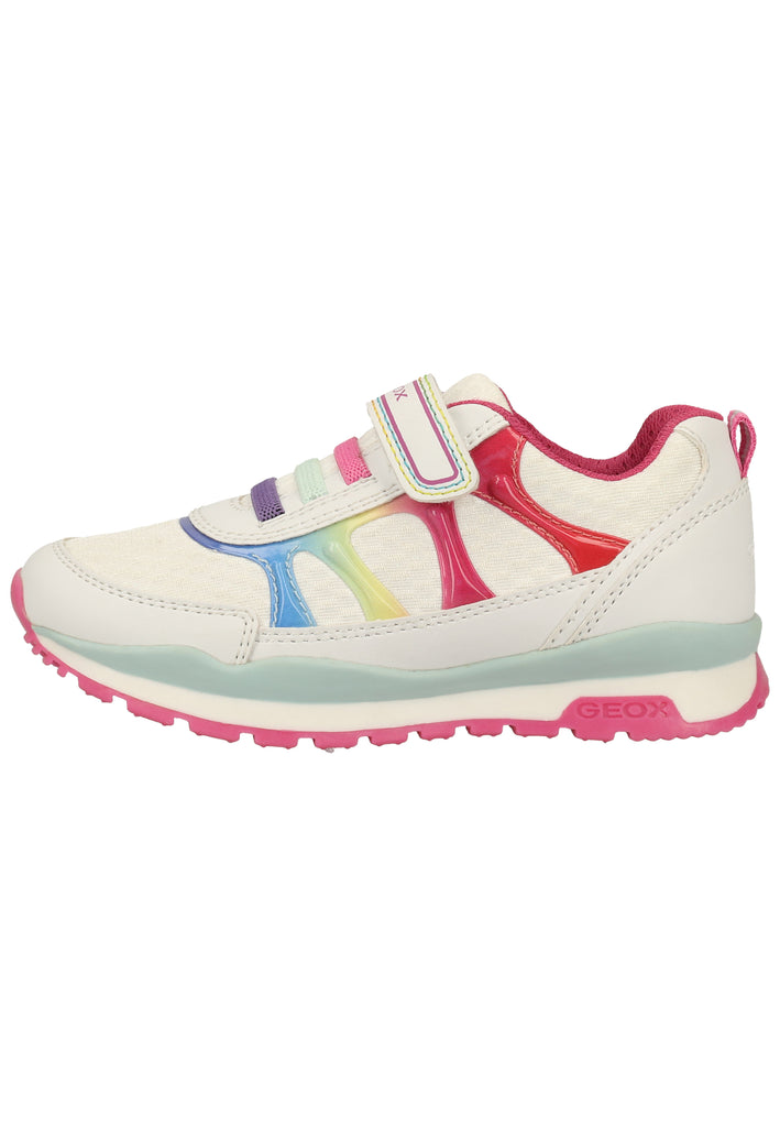 Geox Sneaker Lederimitat/Mesh Weiß/Pink - surf4shoes