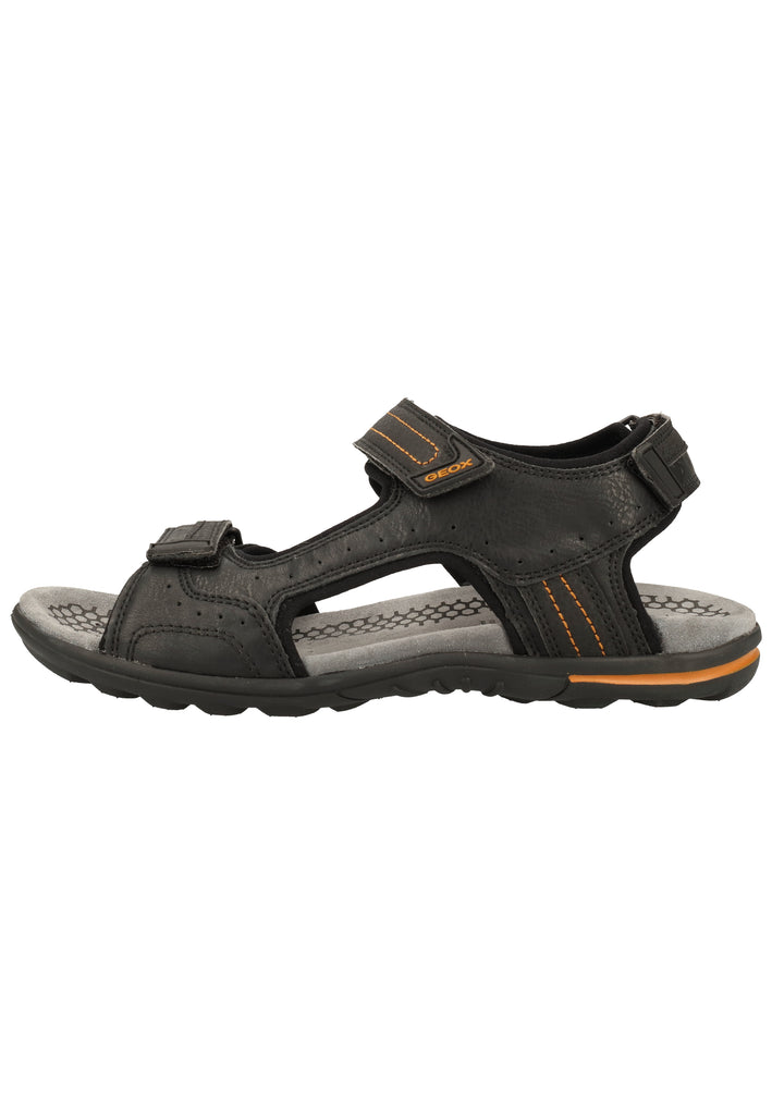 Geox Sandalen Lederimitat Schwarz - surf4shoes