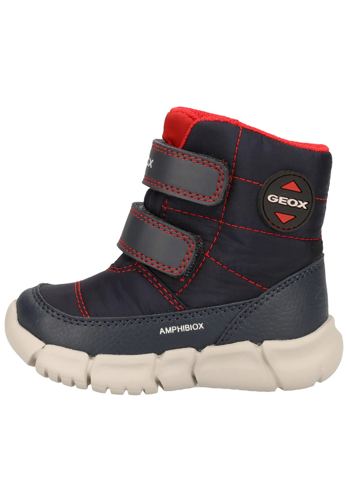 Geox Stiefel Lederimitat/Nylon Navy/Rot Warmfutter - surf4shoes