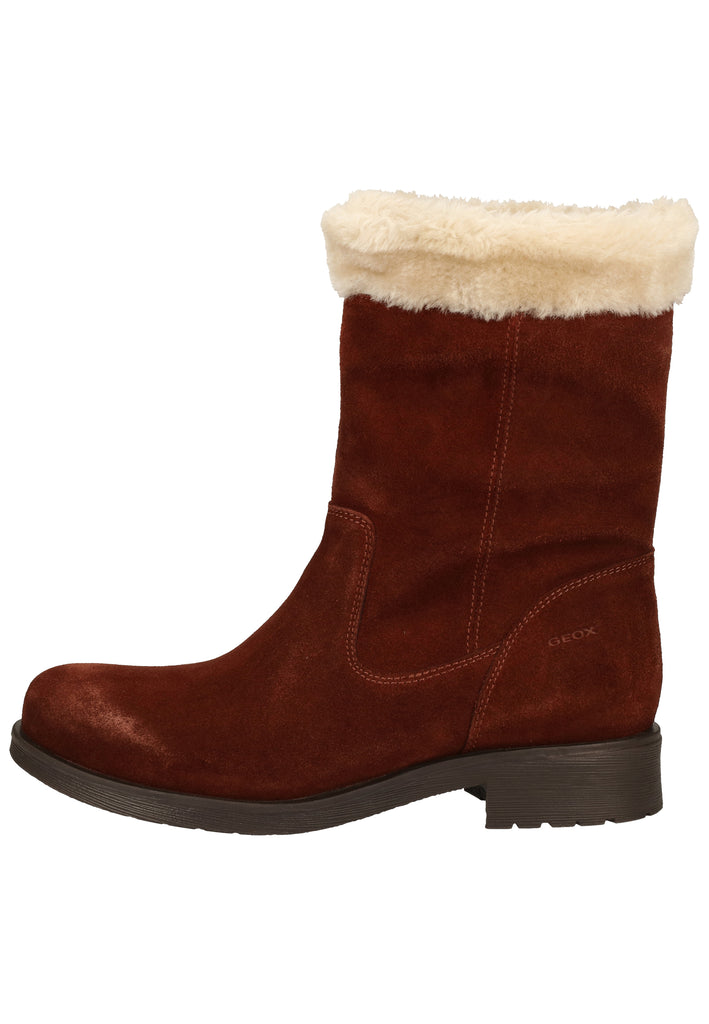 Geox Stiefelette Leder/Textil Weinrot Warmfutter - surf4shoes